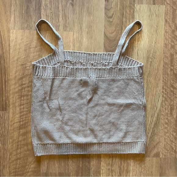 Anthropologie Two-Piece Bolero Knit Shrug and Camisole in Taupe / Camel - Picture 3 of 6